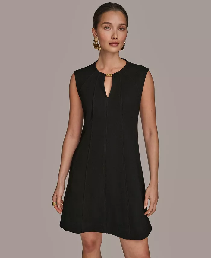 Donna Karan New York Women's Sleeveless A-Line Dress Women's Fashion Shoes & Accessories