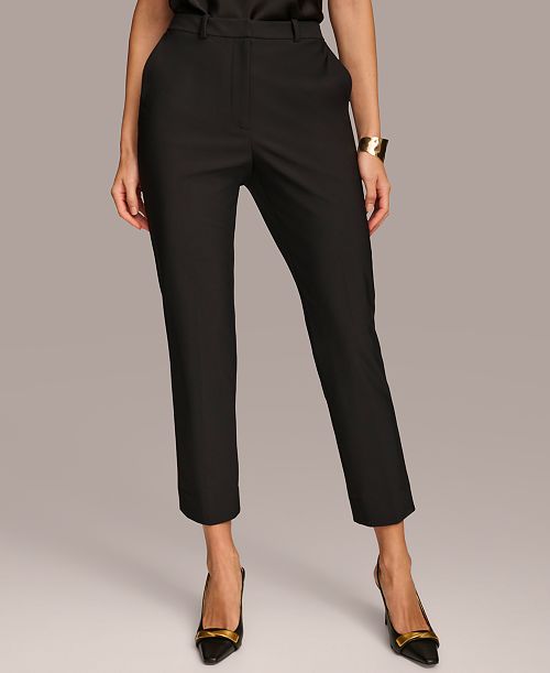 Donna Karan New York Women's Straight-Leg Career Pants Women's Fashion Shoes & Accessories