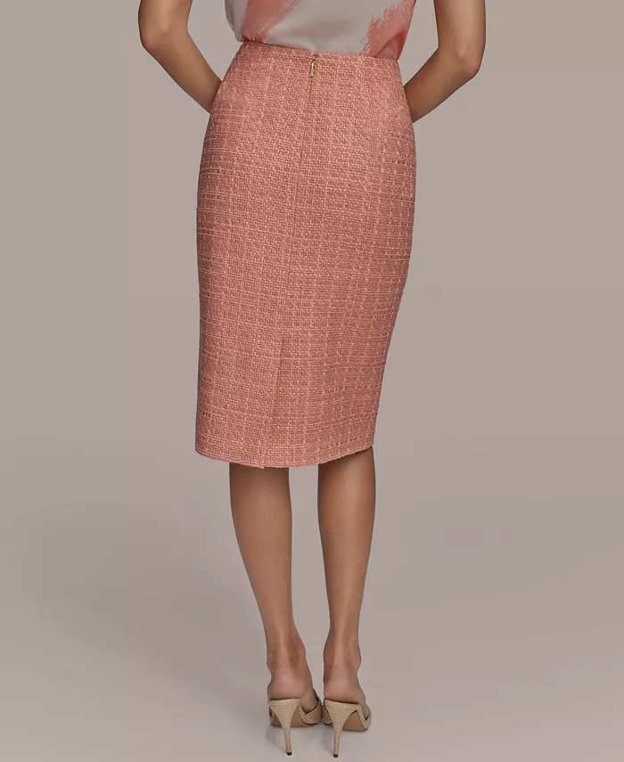 Donna Karan New York Women's Tweed Pencil Skirt Women's Fashion Shoes & Accessories
