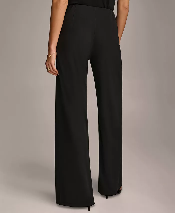 Donna Karan New York Women's Wide-Leg Jersey Pants Women's Fashion Shoes & Accessories