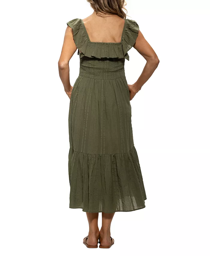 Dotti Women's Cotton On/Off-The-Shoulder Cover-Up Dress Women's Fashion Shoes & Accessories