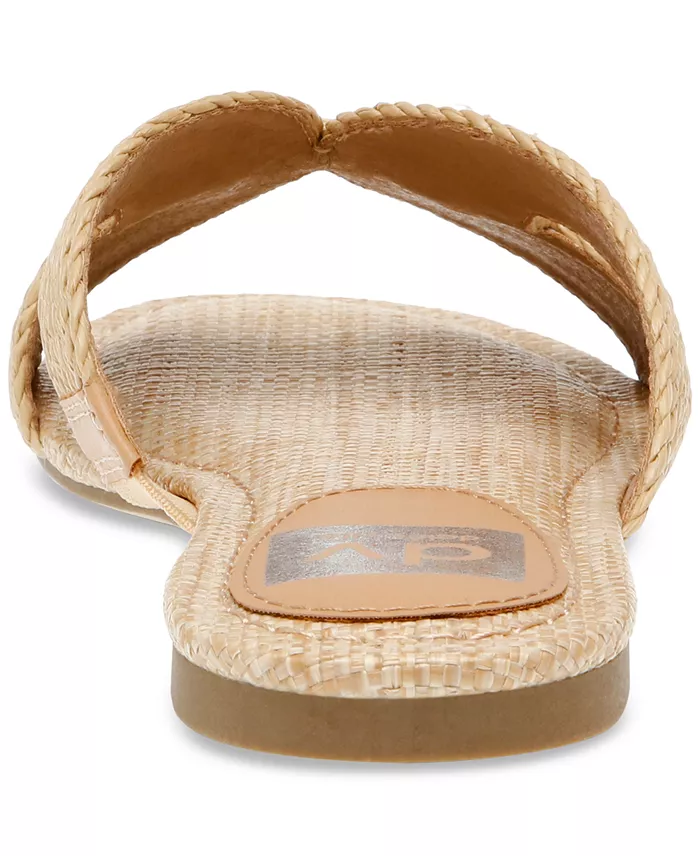 DV Dolce Vita Geeya Raffia Criss Cross Strap Slide Sandals Women's Fashion Shoes & Accessories