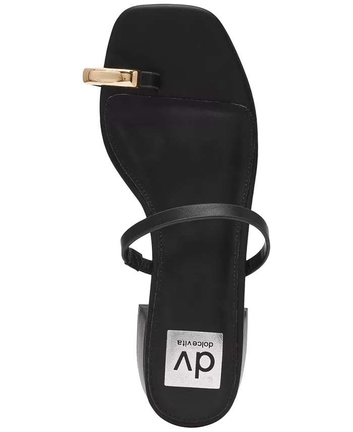 DV Dolce Vita Narra Toe-Ring Block-Heel Dress Sandals Women's Fashion Shoes & Accessories