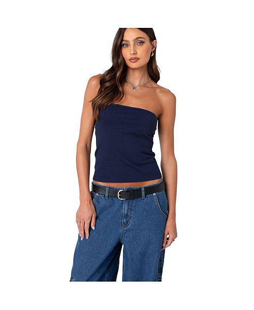 Edikted Women's Built In Bra Tube Top Women's Fashion Shoes & Accessories
