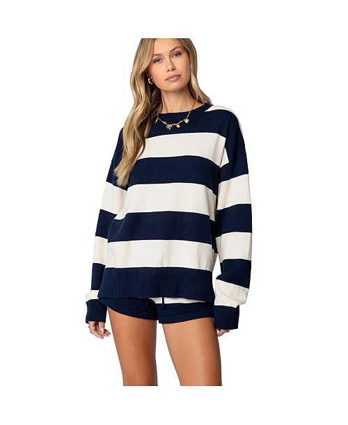 Edikted Women's Riley Oversized Knit Sweater Women's Fashion Shoes & Accessories