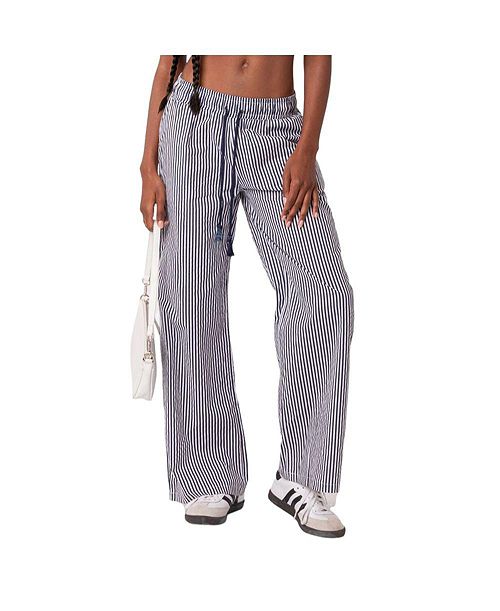 Edikted Women's Seaside Striped Pants Women's Fashion Shoes & Accessories