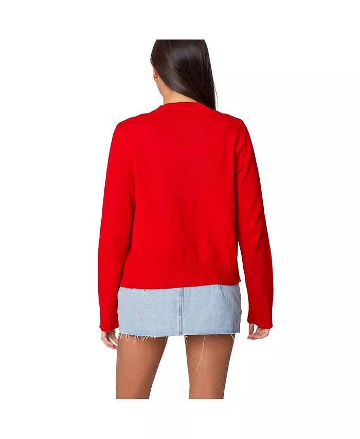 Edikted Womens Hollie Button Up Cardigan Women's Fashion Shoes & Accessories