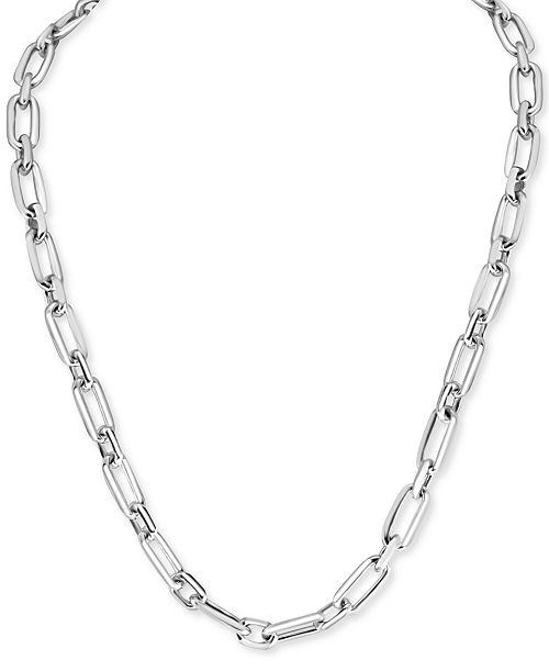EFFY Collection EFFY® Men's Large Oval Link 22" Chain Necklace in Sterling Silver Jewelry & Watches