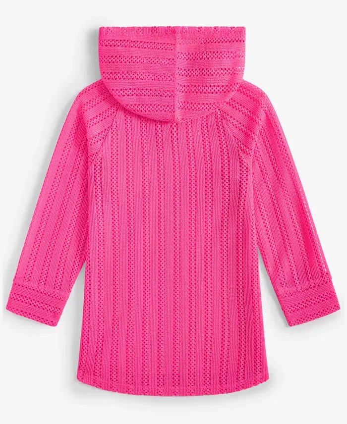 Epic Threads Big Girls Hooded Long Sleeve Mesh Cover-Up Exclusively At Macy's Kids