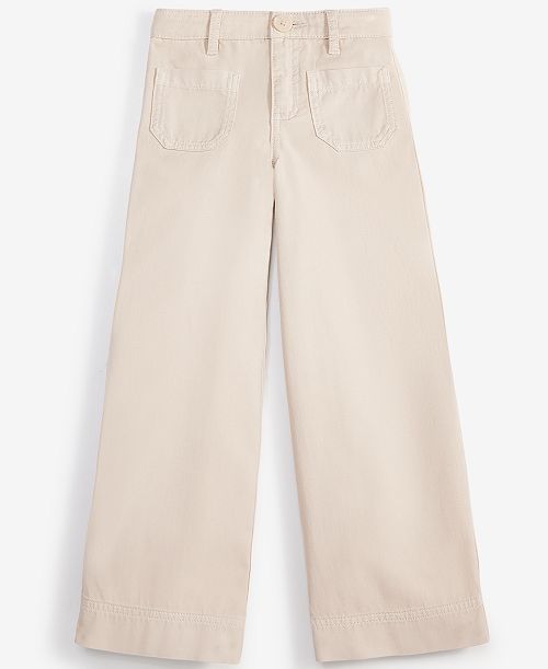 Epic Threads Little & Big Girls Twill Patch-Pocket Wide-Leg Pants Exclusively At Macy's Kids