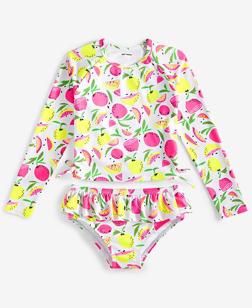 Epic Threads Toddler And Little Girls Citrus Long Sleeve Two Piece Rash Guard Set Exclusively at Macy's Kids