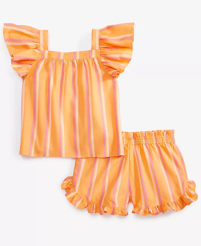 Epic Threads Toddler Girl Stripe Woven Short Set Exclusively At Macy's Kids