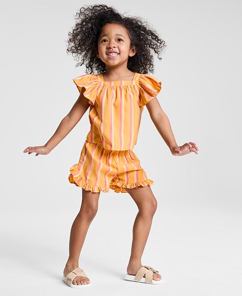 Epic Threads Toddler Girl Stripe Woven Short Set Exclusively at Macy's Kids