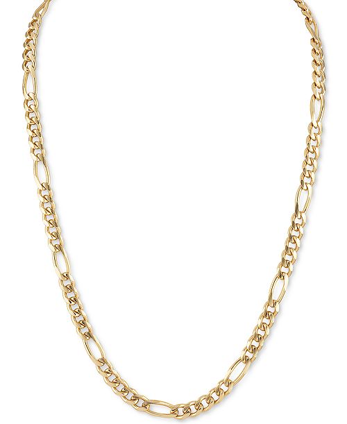 Esquire Men's Jewelry Cuban Figaro Link 22" Chain Necklace Created for Macy's Jewelry & Watches
