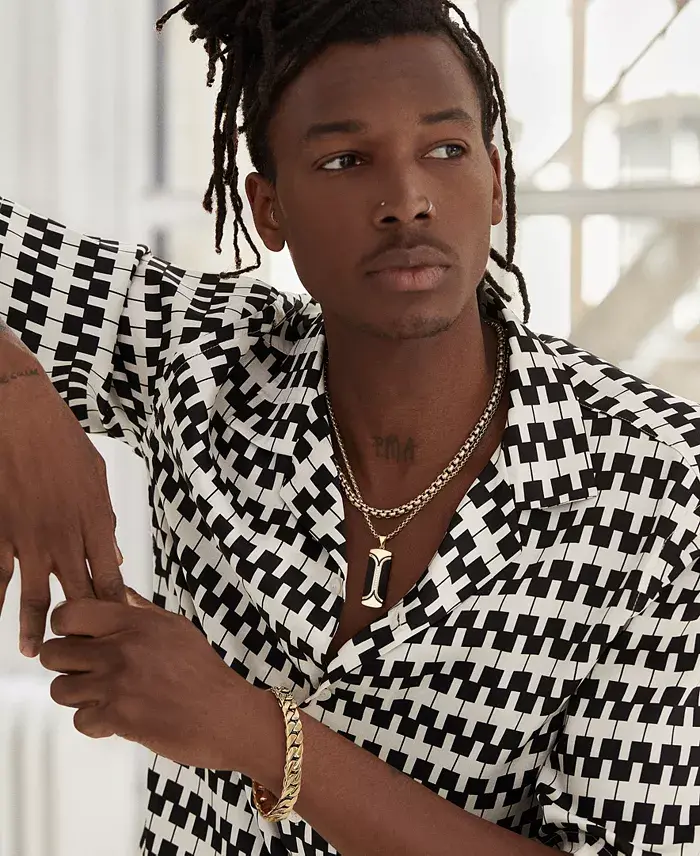 Esquire Men's Jewelry Curb Link Chain Bracelet In Gold-Tone Ion-Plated Stainless Steel Created For Macy's (Also In Stainless Steel) Jewelry & Watches