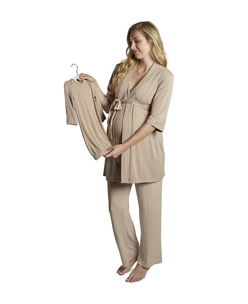 Everly Grey Maternity Analise During & After 5-Piece Maternity/Nursing Sleep Set Women's Fashion Shoes & Accessories