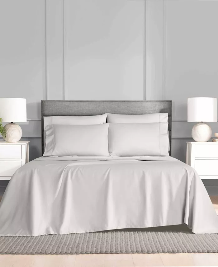 Fairfield Square Collection Brookline 1400 Thread Count Light Grey 6 Pc. Sheet Set Queen Exclusively At Macy’s Bed & Bath