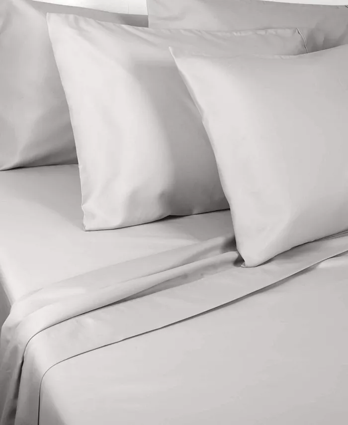 Fairfield Square Collection Brookline 1400 Thread Count Light Grey 6 Pc. Sheet Set Queen Exclusively At Macy’s Bed & Bath