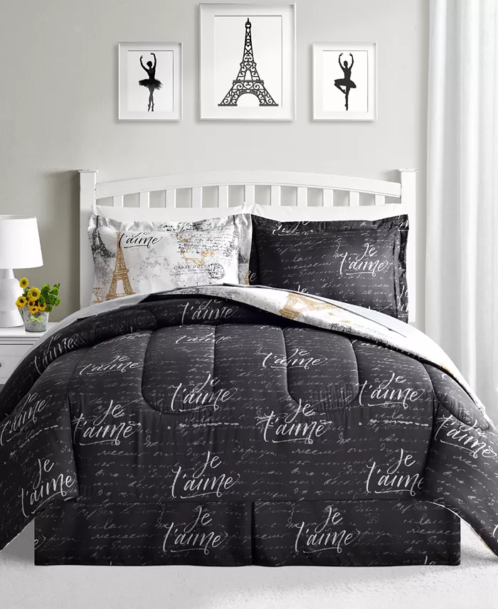 Fairfield Square Collection Paris Gold Reversible 8 Pc. Comforter Sets Exclusively At Macy’s Bed & Bath