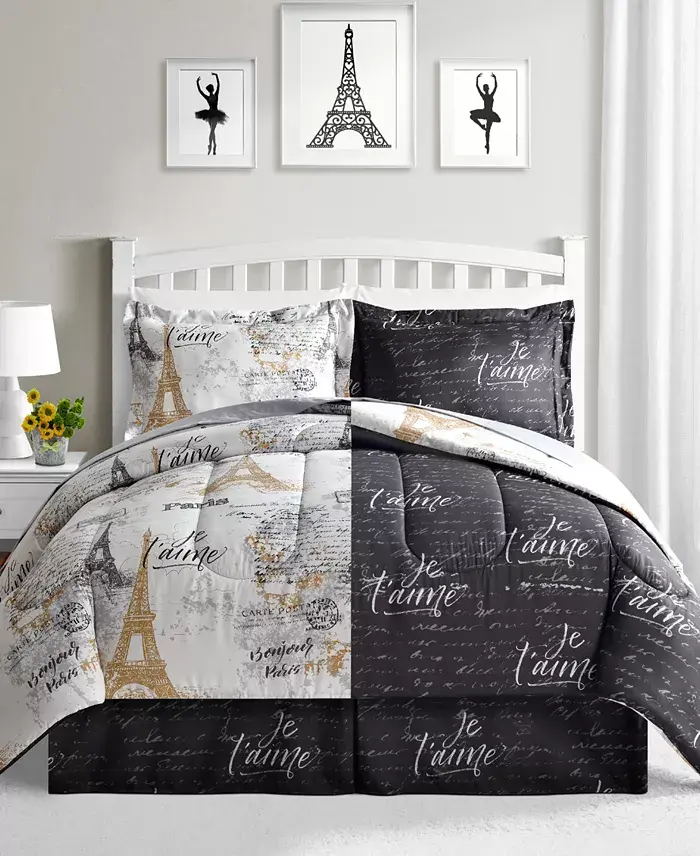 Fairfield Square Collection Paris Gold Reversible 8 Pc. Comforter Sets Exclusively At Macy’s Bed & Bath