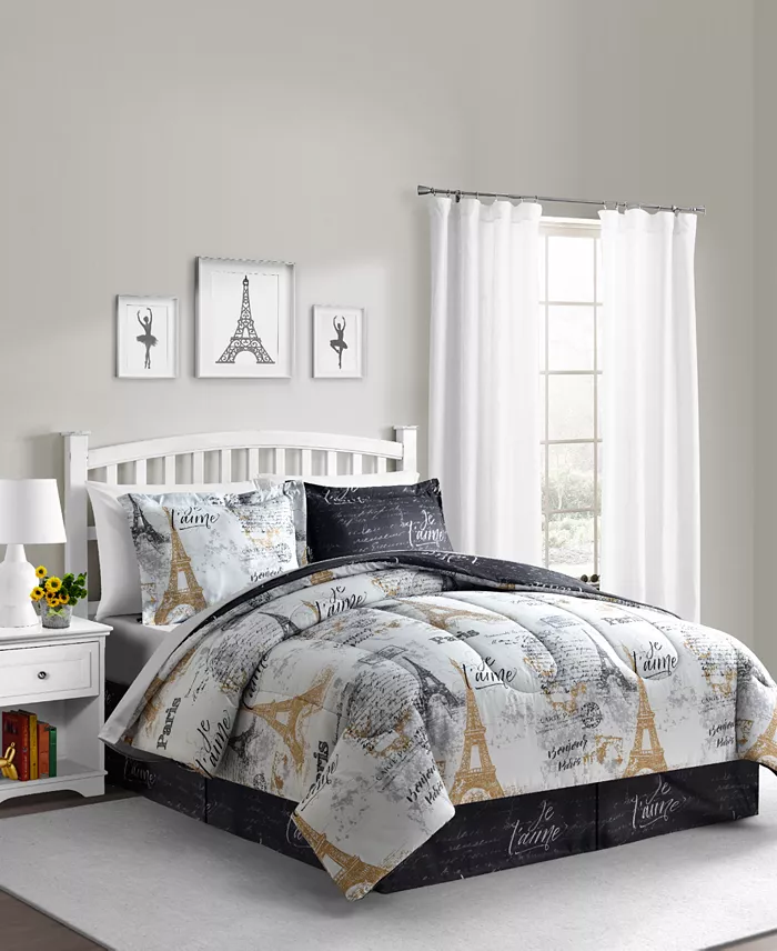 Fairfield Square Collection Paris Gold Reversible 8 Pc. Comforter Sets Exclusively At Macy’s Bed & Bath
