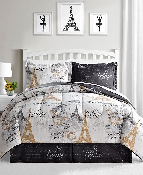 Fairfield Square Collection Paris Gold Reversible 8 Pc. Comforter Sets Exclusively at Macy’s Bed & Bath