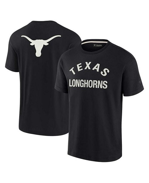 Fanatics Signature Men's and Women's Black Texas Longhorns Super Soft Short Sleeve T-shirt Sports Fan Shop