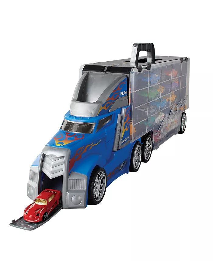 Fast Lane Truck Carry Case With 12 Diecast Vehicles And 14 Accessories Created For You By Toys R Us All Toys