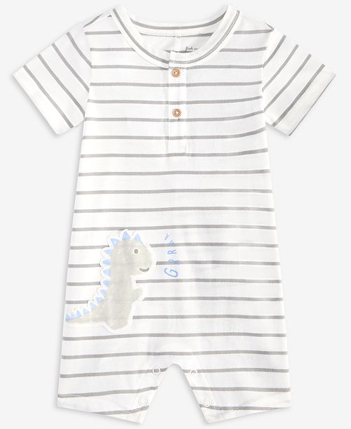 First Impressions Baby Boys Dinosaur Striped Sunsuit Created for Macy's Kids