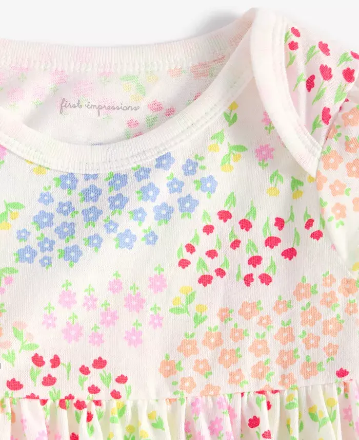 First Impressions Baby Girls Flower Garden Printed Skirted Sunsuit Exclusively At Macy's Kids
