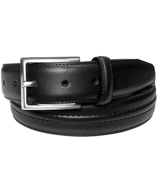 Florsheim Men's Caprio Raised Center Stitch Belt Men's Fashion & Accessories