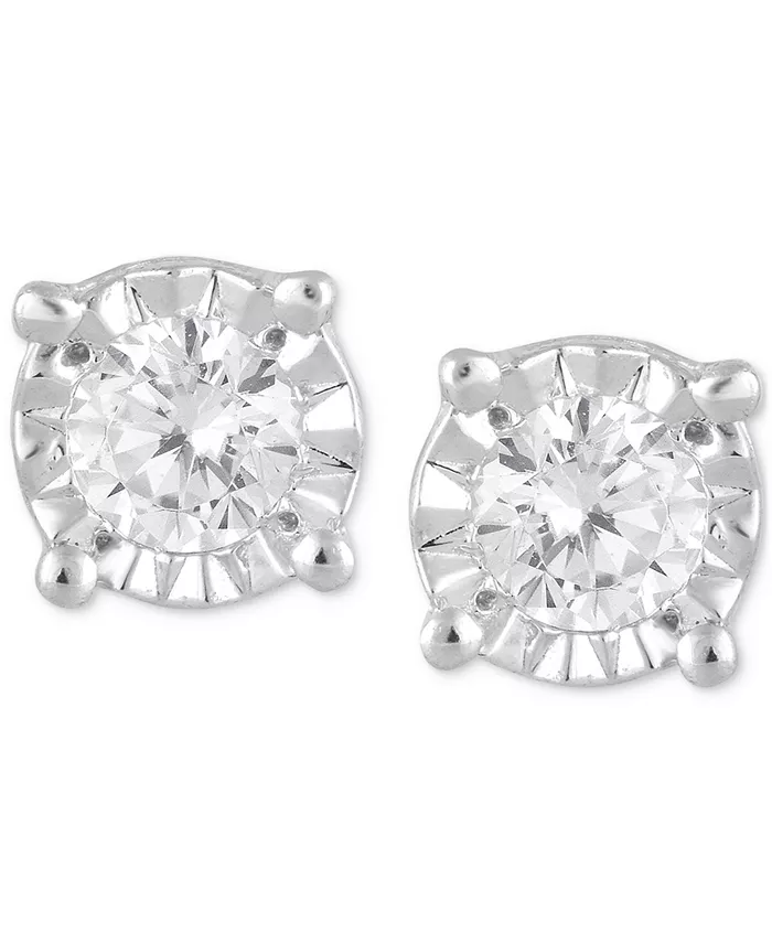 Forever Grown Diamonds Lab Grown Diamond Stud Earrings (1/5 Ct. T.w.) In Sterling Silver Jewelry & Watches