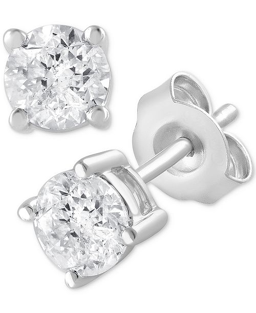 Forever Grown Diamonds Lab Grown Diamond Stud Earrings (1 ct. t.w.) in Sterling Silver Jewelry & Watches