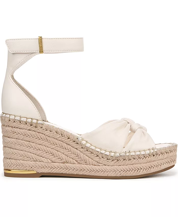 Franco Sarto Clementine Espadrille Leather Wedge Sandals Women's Fashion Shoes & Accessories