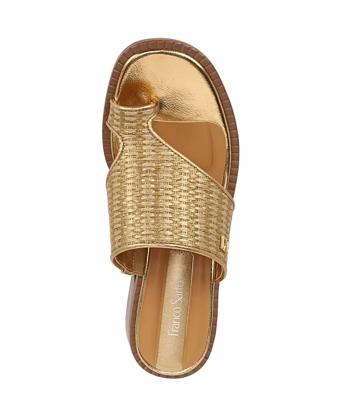 Franco Sarto Sia Block Heel Slide Dress Sandals Women's Fashion Shoes & Accessories