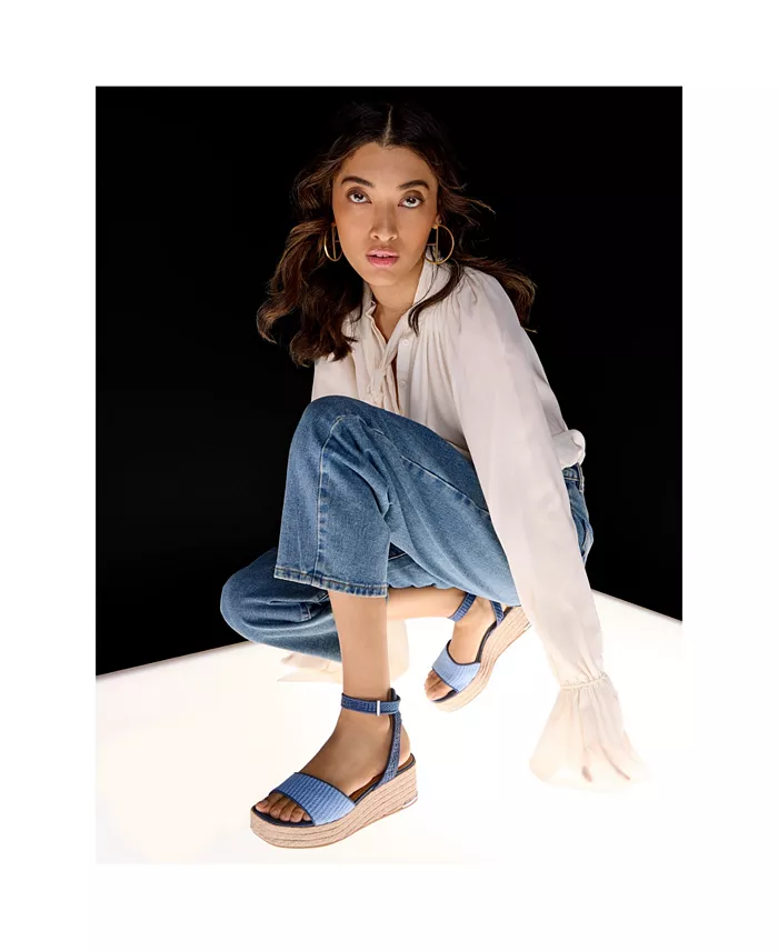 Franco Sarto Tiffany Square Toe Espadrille Platform Sandals Women's Fashion Shoes & Accessories