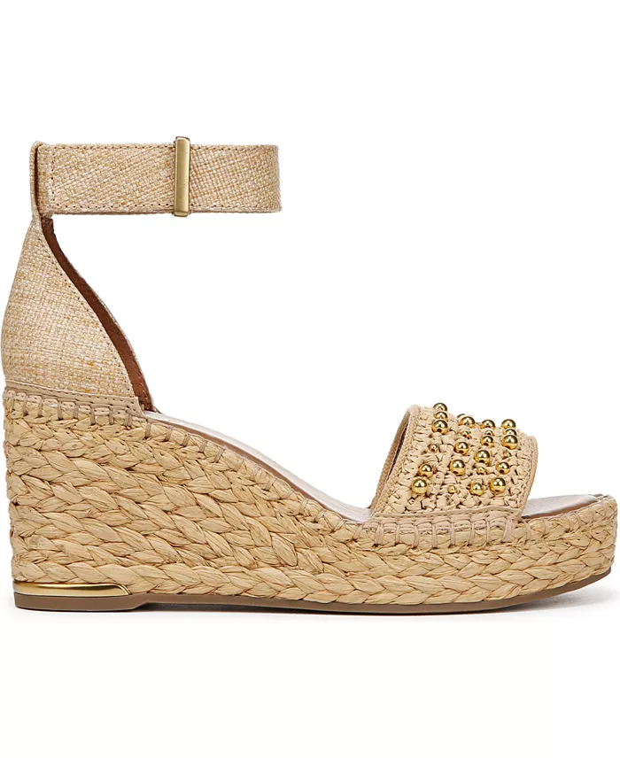 Franco Sarto Women's Clemens Raffia Espadrille Wedge Sandals Women's Fashion Shoes & Accessories