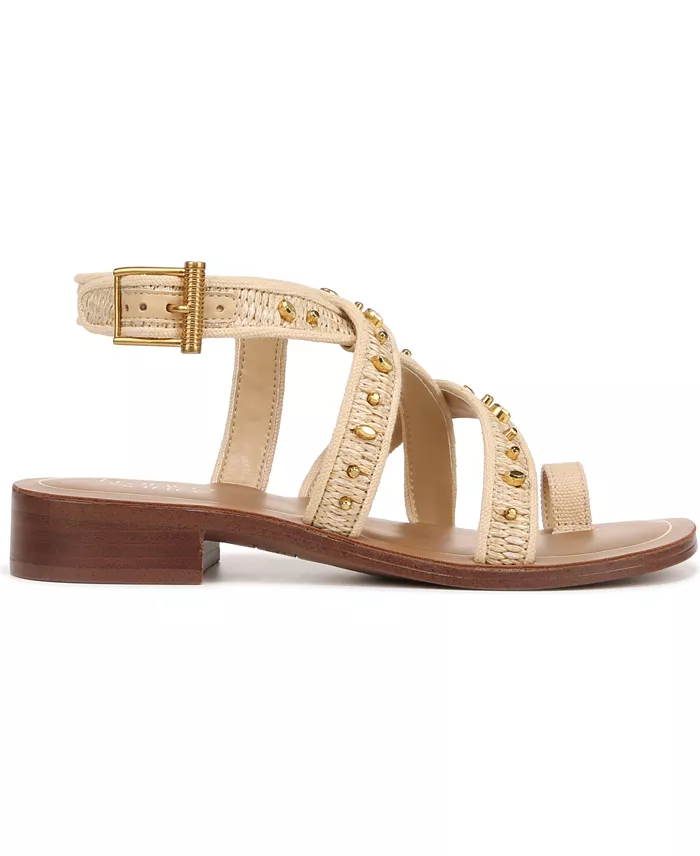 Franco Sarto Women's Ina 2 Toe Loop Ankle Strap Stacked Heel Sandals Women's Fashion Shoes & Accessories