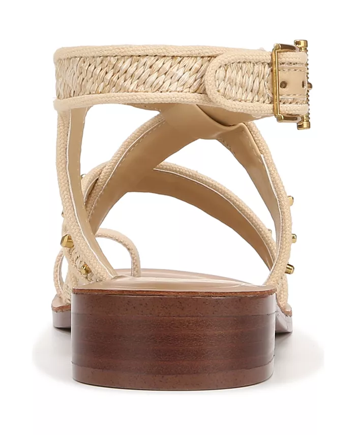 Franco Sarto Women's Ina 2 Toe Loop Ankle Strap Stacked Heel Sandals Women's Fashion Shoes & Accessories