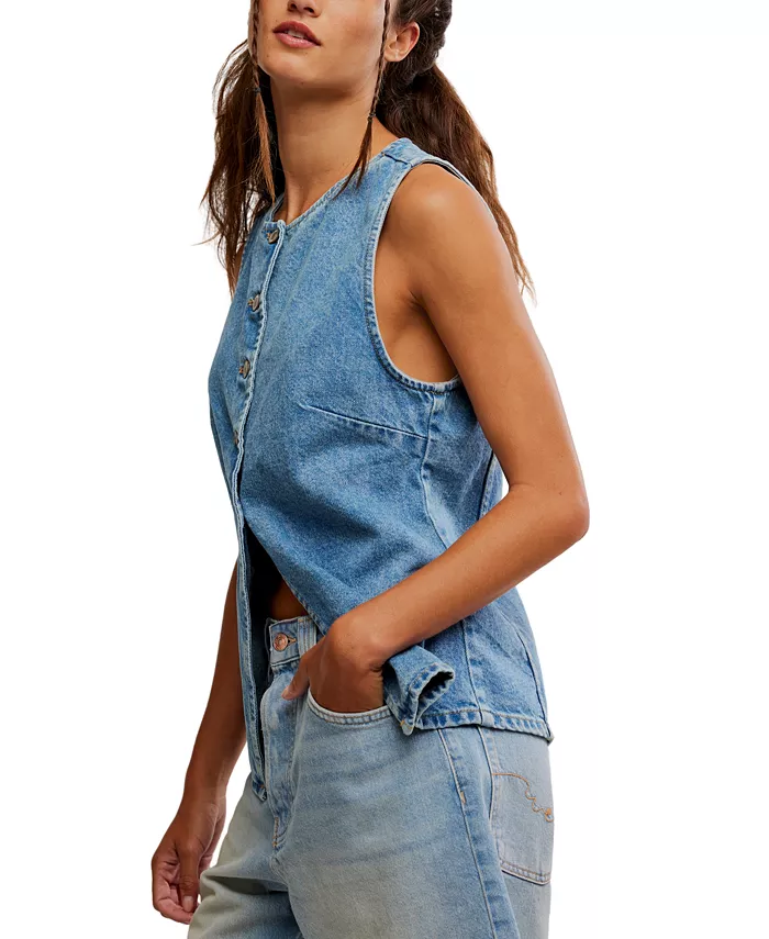 Free People Women's Aimee Vest Women's Fashion Shoes & Accessories