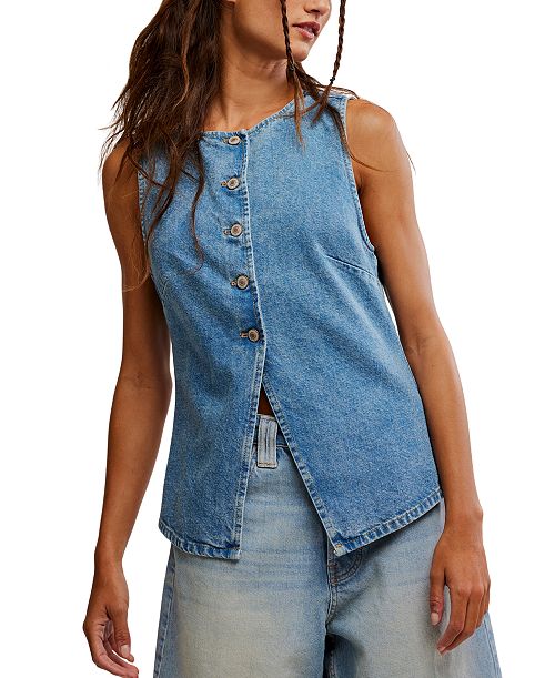Free People Women's Aimee Vest Women's Fashion Shoes & Accessories