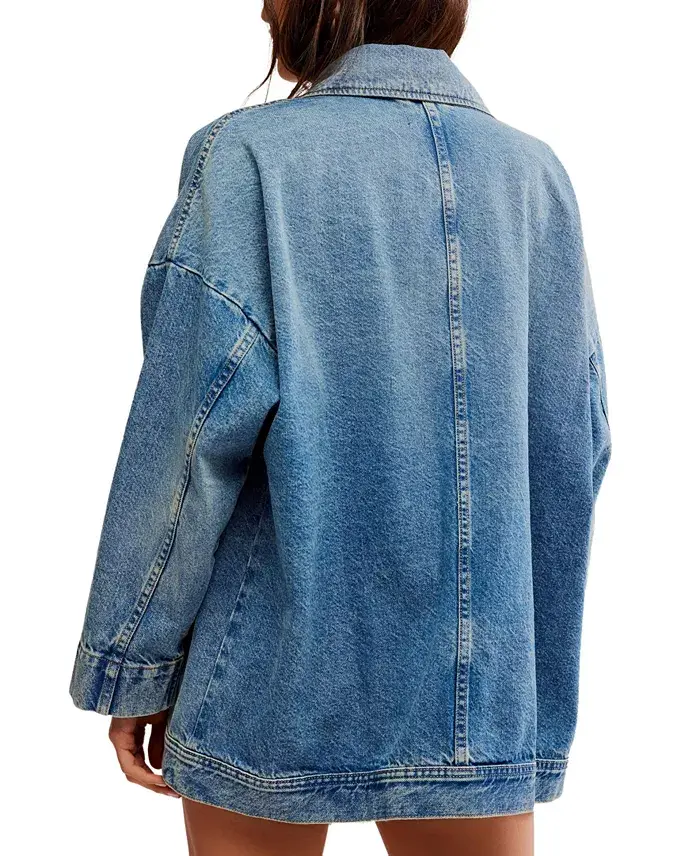 Free People Women's Avery Denim Jacket Women's Fashion Shoes & Accessories
