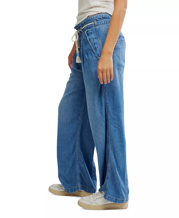 Free People Women's Dakota Cinched-Waist Jeans Women's Fashion Shoes & Accessories