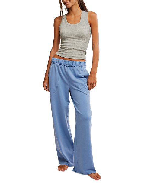 Free People Women's Don't Wait Up Lounge Pants Women's Fashion Shoes & Accessories
