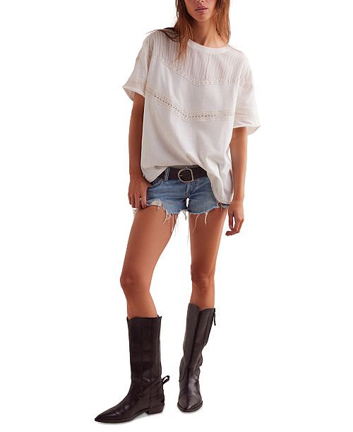 Free People Women's Dorothy Oversized T-Shirt Women's Fashion Shoes & Accessories