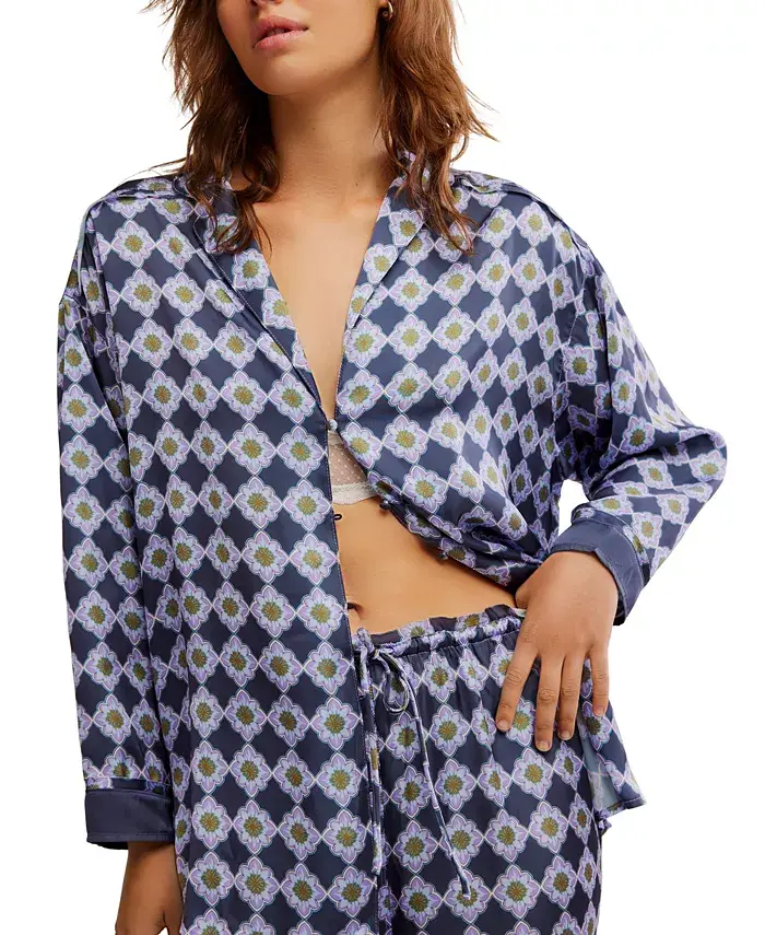 Free People Women's Dreamy Days Pajama Set Women's Fashion Shoes & Accessories