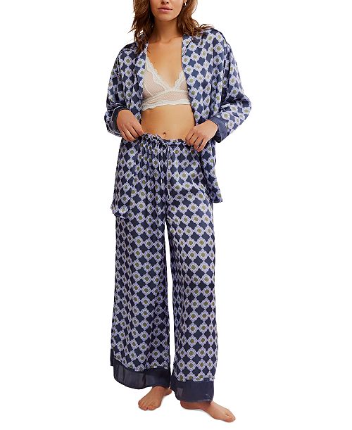 Free People Women's Dreamy Days Pajama Set Women's Fashion Shoes & Accessories