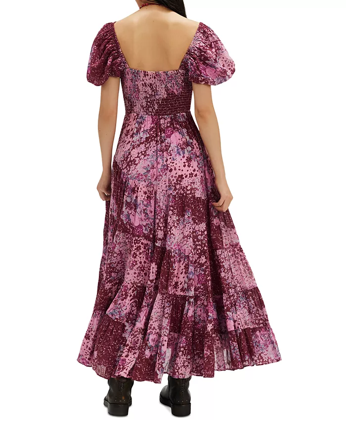 Free People Women's Floral Sundrenched Maxi Dress Women's Fashion Shoes & Accessories