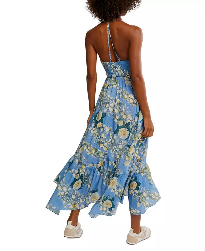 Free People Women's Heat Wave Printed Maxi Dress Women's Fashion Shoes & Accessories