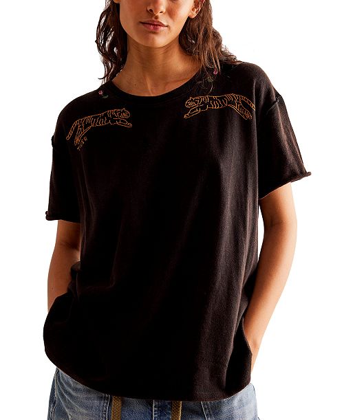 Free People Women's Horsin Around T-Shirt Women's Fashion Shoes & Accessories